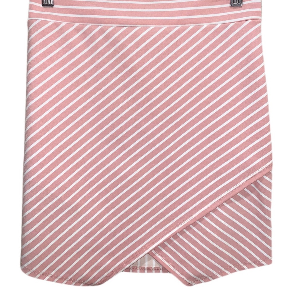 Envelope Skirt High Rise Pink & White Stripe - Picture 1 of 4